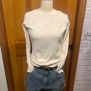 Vintage 90s Tommy Bahama Coastal Boatneck Ivory Sz Sm Sweater 100% Cotton